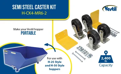Vestil H-CK4-MR6-2 Mold On Rubber Caster Kit - product feature image