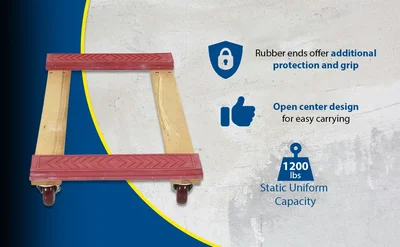 Vestil HDOR-1830-12 Hardwood Dolly - product feature image