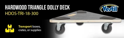 Vestil HDOS-TRI-18-300 Hardwood Triangle Dolly Deck - product feature image