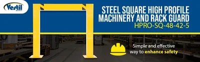 Vestil HPRO-SQ-48-42-5 Steel Square High Profile Machinery and Rack Guard - product feature image