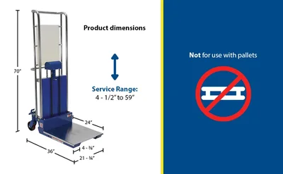 Vestil HYD-10 Steel Portable Foot Pump Hetti-Lift - product feature image