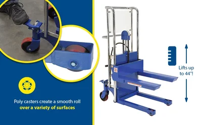 Vestil HYD-5-AIR Steel Portable Air Foot Pump Hefti-Lift 880 Lb. Capacity - product feature image
