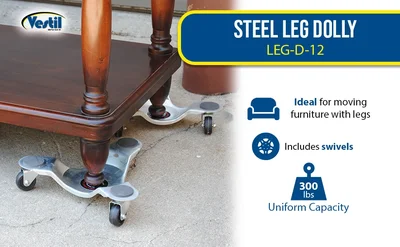 Vestil LEG-D Steel Leg Dolly - product feature image
