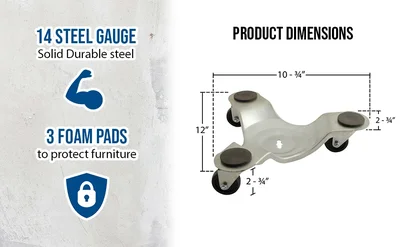 Vestil LEG-D Steel Leg Dolly - product feature image
