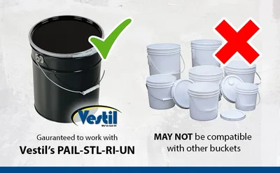 Vestil LID-STL-LL-UN Steel Lever Lock Lid - product feature image