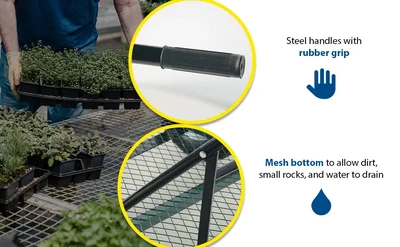 Vestil LSC-2448-TC Steel Landscape Cart with Low Profile Tilt - product feature image
