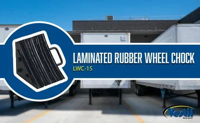 Vestil LWC-15 Laminated Rubber Wheel Chock - product feature image