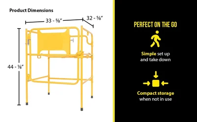 Vestil MHGR-32 Steel Manhole Guard Rail - product feature image