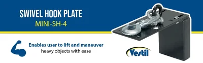 Vestil MINI-SH-4 Swivel Hook Plate For Mini Cable Hoist - product feature image