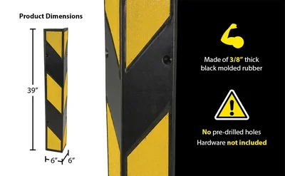 Vestil MRCG-39 Molded Rubber Corner Protector - product feature image