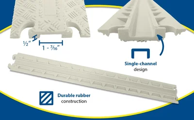 Vestil MRHR-39 Rubber Anti-Slip Cable Guard - product feature image