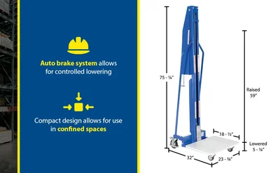 Vestil MWP-440-M Steel Manual Work Position - product feature image