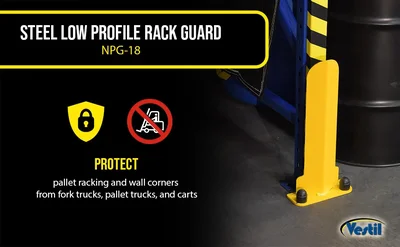 Vestil NPG4-18 Steel Low Profile Rack Guard - product feature image