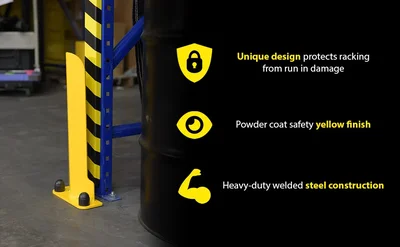 Vestil NPG4-18 Steel Low Profile Rack Guard - product feature image