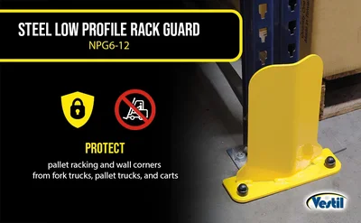 Vestil NPG6-12 Steel Low Profile Rack Guard - product feature image