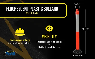 Vestil OPBOL-47 Plastic Bollard - product feature image
