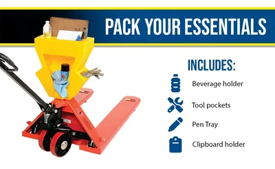 Vestil P-CADDY Yellow Virgin LDPE Pallet Jack Caddy - product feature image