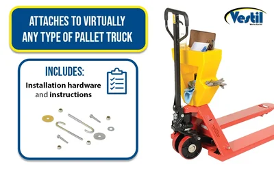 Vestil P-CADDY Yellow Virgin LDPE Pallet Jack Caddy - product feature image