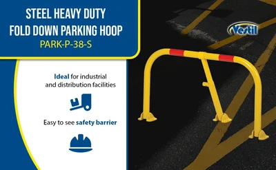 Vestil PARK-P-38-S Steel Heavy Duty Fold Down Parking Hoop - product feature image