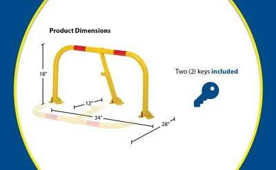 Vestil PARK-P-38-S Steel Heavy Duty Fold Down Parking Hoop - product feature image