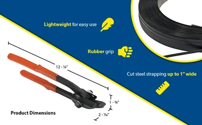 Vestil PKG-C-1 Steel Strapping Cutter - product feature image