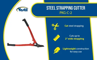 Vestil PKG-C-2 Steel Strapping Cutter - product feature image
