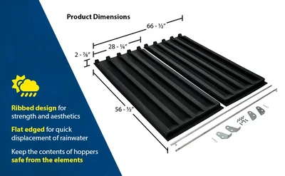 Vestil PLID-D-200 Polyethylene Heavy Duty D Style Hopper Lid - product feature image