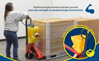 Vestil PM4-2796-UP-001 Steel Plastic Pallet Truck - product feature image
