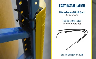 Vestil PRUD-20-2833 Plastic High Impact Upright Rack Guard - product feature image