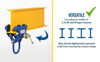 Vestil QIT-4 Steel Quick Install Manual Trolley - product feature image