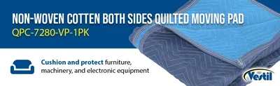 Vestil QPC-7280-VP-1PK Polyester/Cotton Heavy Duty Quilted Moving Pad - product feature image
