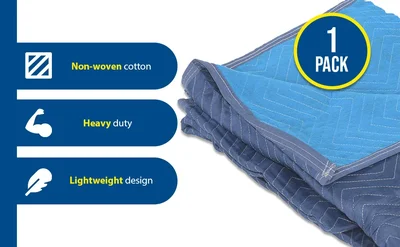 Vestil QPC-7280-VP-1PK Polyester/Cotton Heavy Duty Quilted Moving Pad - product feature image