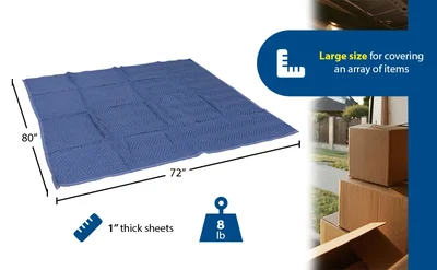 Vestil QPC-7280-VP-1PK Polyester/Cotton Heavy Duty Quilted Moving Pad - product feature image