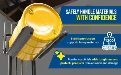 Vestil S-AA-DRR-FK Steel Stacker Drum/Roll/Reel Forks - product feature image