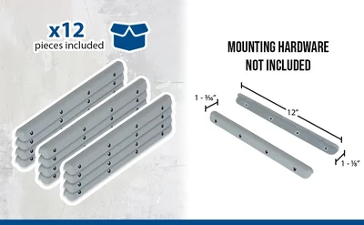 Vestil SB-12 Plastic Corner & Surface Guard with Rubber Edges 12 Quantity - product feature image