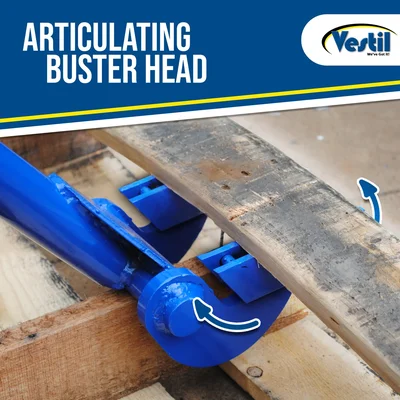 Vestil SKB-DLX Steel Deluxe Pallet Buster with 41 In. Handle Blue - product feature image