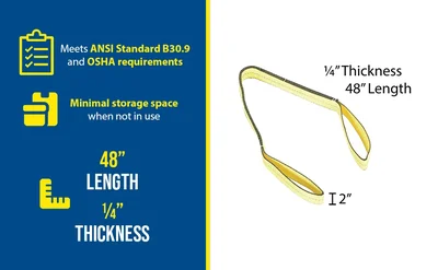 Vestil SLD-2-F-4-YL Polyester Lifting Web Sling - product feature image
