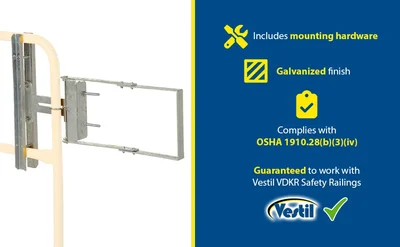 Vestil SPG-26-G Galvanized Steel Self-Closing Gate - product feature image