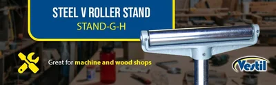 Vestil STAND-G-H Steel Horizontal Roller Stand - product feature image