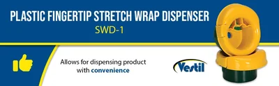Vestil SWD-1 Plastic Fingertip Stretch Wrap Dispenser - product feature image