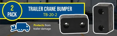 Vestil TB-20-2 Rubber Trailer Crane Bumper - product feature image