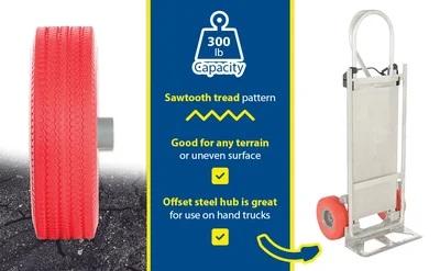 Vestil UFRD-10-WHL-58 Polyurethane Solid Foam Wheel - product feature image