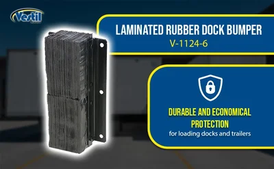 Vestil V-1124-6 Rubber Laminated Dock Bumper - product feature image