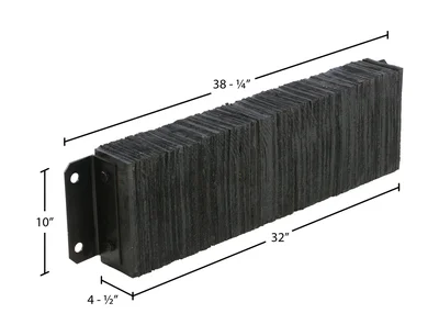 Vestil 1036-4.5 Laminated Rubber Dock Bumper - dimensional drawing