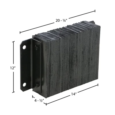Vestil 1218-4.5 Laminated Rubber Dock Bumper - dimensional drawing