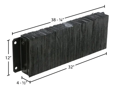 Vestil 1236-4.5 Laminated Rubber Dock Bumper - dimensional drawing