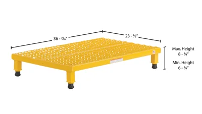 Vestil AHW-L-2436 Steel Adjustable Work-Mate Stand - dimensional drawing