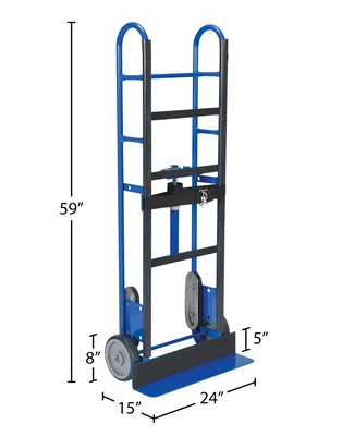 Vestil APPL-750-B Steel Ratchet Appliance Cart - dimensional drawing
