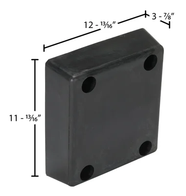 Vestil B-1213-4 Rubber Molded Bumper - dimensional drawing