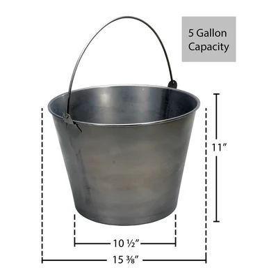 Vestil BKT-SS-500 Stainless Steel Bucket - dimensional drawing